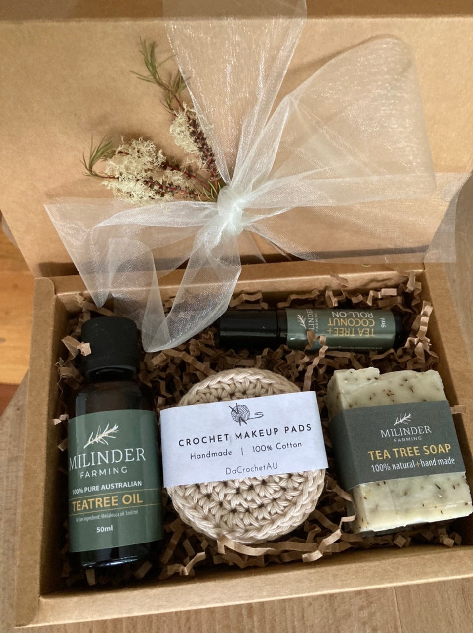 Tea tree gift pack with make up pads – Milinder Farming